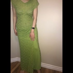 LIME GREEN VINTAGE LINDA LUNDSTROM 2 PIECE SET